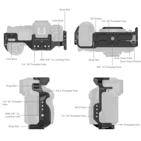 SmallRig 3940B - klatka do Nikon Z8 (Arca-Swiss, NATO) - szczegóły